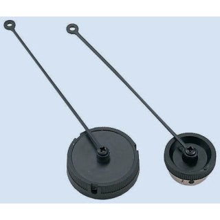 ITT Cannon Female Dust Cap IP67 Rated with Nickel Finish Nylon Plastic Copper Alloy Stainless Steel Metal 