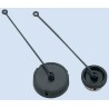 ITT Cannon Female Dust Cap IP67 Rated with Nickel Finish Nylon Plastic Copper Alloy Stainless Steel Metal