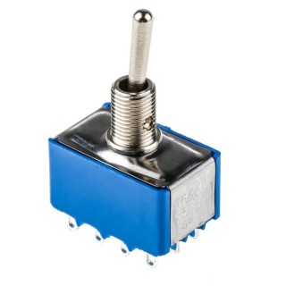 APEM Toggle Switch, Panel Mount, On-On, 4PDT, Solder Terminal, 30 V dc, 250 V ac 5666A