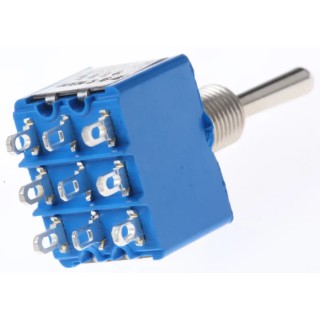 APEM Toggle Switch Panel Mount On-On 3PDT Solder Terminal 30 V dc 250 V ac 5656A