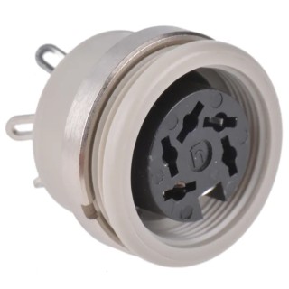 Hirschmann MAB 5 Pole Straight Standard DIN Socket Panel Mount Female Screw Lock 4A 34V AC/DC 930952517 MAB 5100