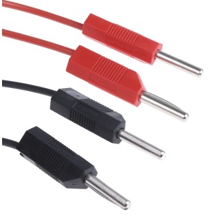 RS PRO Test Lead 4A Current, 15V Voltage, Black and Red Colour, 1 m Lead Length 273-9429