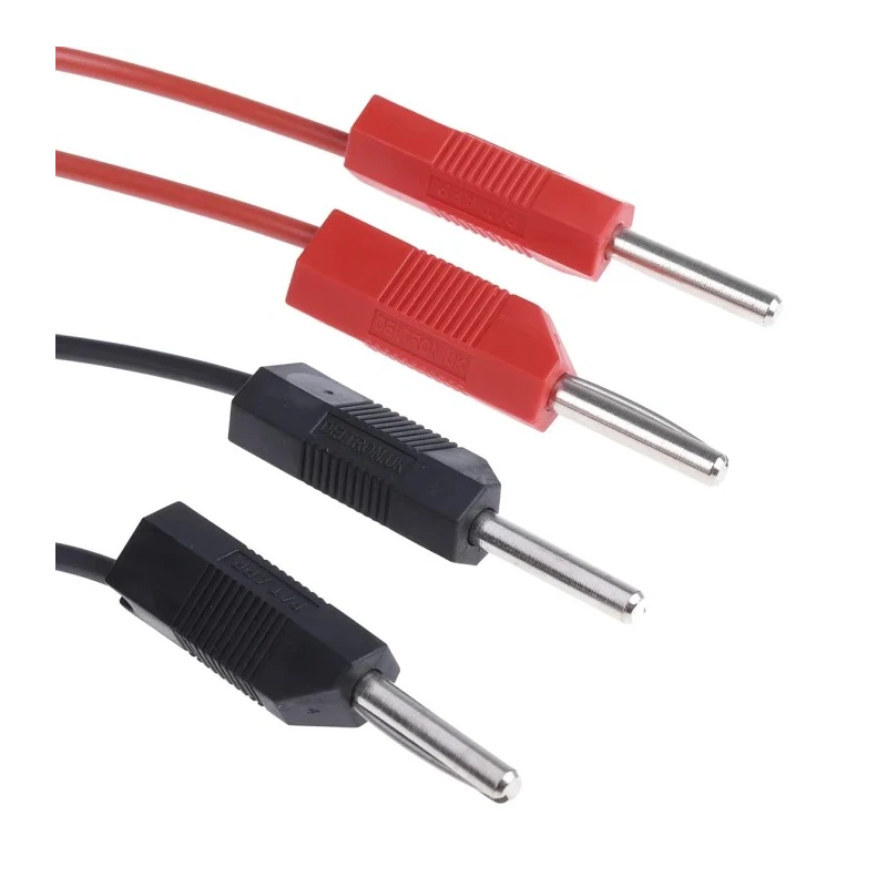RS PRO Test Lead 4A Current, 15V Voltage, Black and Red Colour, 1 m Lead Length 273-9429