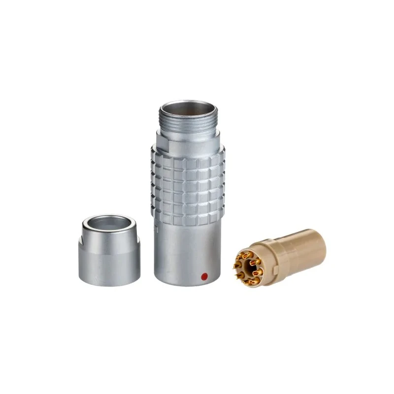 LEMO Circular Connector 8 Contacts Cable Socket Female IP50 Brass Housing 2B Series PHG.2B.308.CLLZ