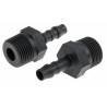 RS PRO Hose Connector Nylon Body Black, 6 mm ID, Male BSP Threaded Connector 3/8 in x 1/4 in 795-124