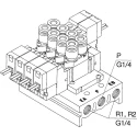 SMC Pneumatic Solenoid Valve 5/2 Solenoid G SY5000 Series 24V DC Die Cast Aluminium Body 