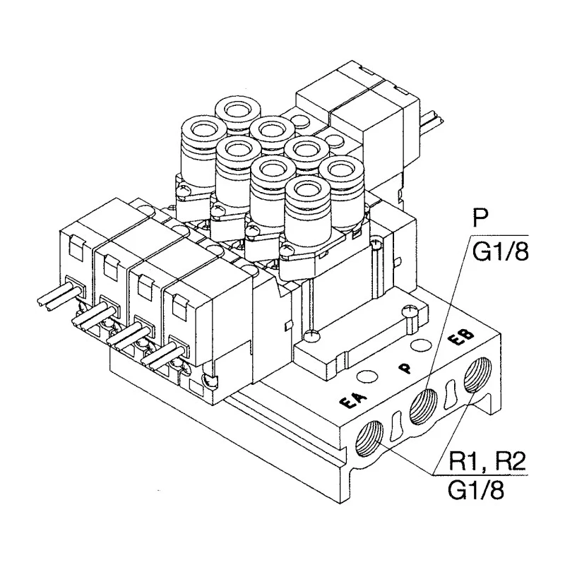 SMC Pneumatic Solenoid Valve 5/2 Solenoid G SY5000 Series 24V DC Die Cast Aluminium Body 