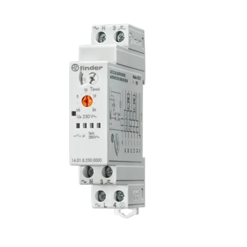 Finder 14 Staircase Timer, Screw Terminal, SPST-NO Contact, 230V Supply Voltage 14.01.8.230.0000