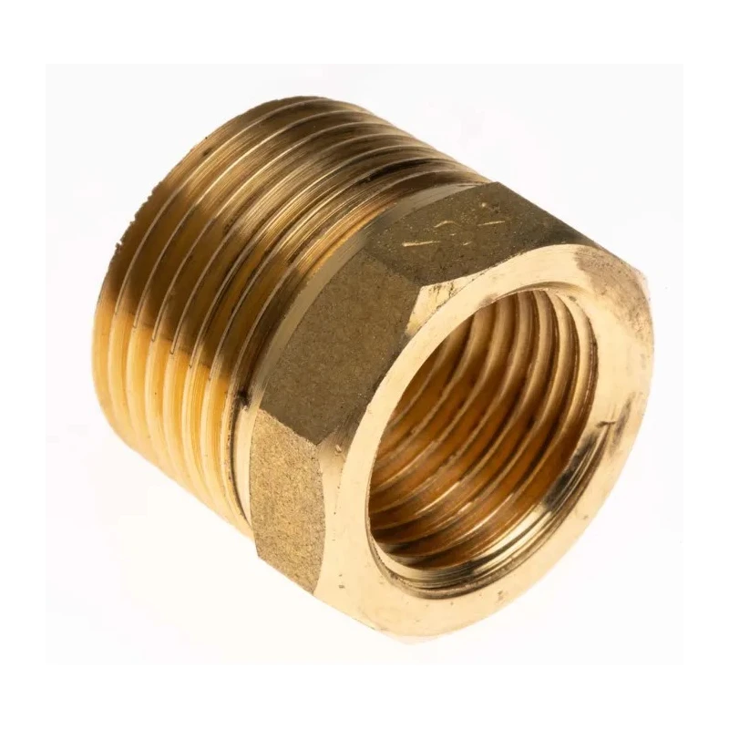 RS PRO Brass Pipe Fitting Straight Reducer Bush Male BSPT 3/4 in to Female BSP 1/2 in 798-331