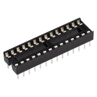 Winslow 2.54 mm Pitch Vertical 28 Way Through Hole Stamped Pin Open Frame DIL Socket 10A W3128/3TRC