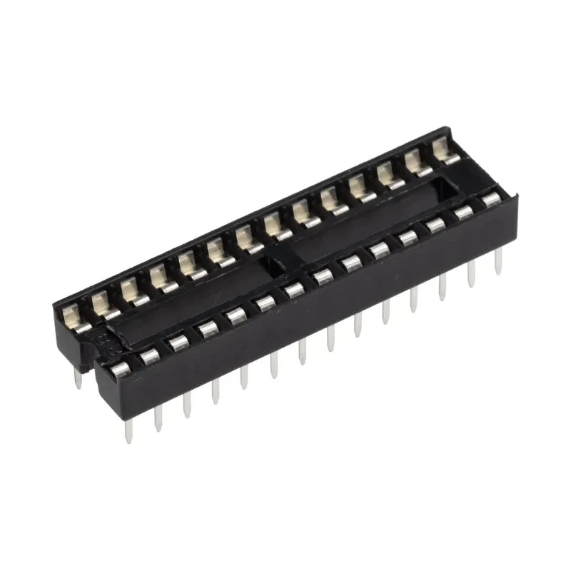Winslow 2.54 mm Pitch Vertical 28 Way Through Hole Stamped Pin Open Frame DIL Socket 10A W3128/3TRC
