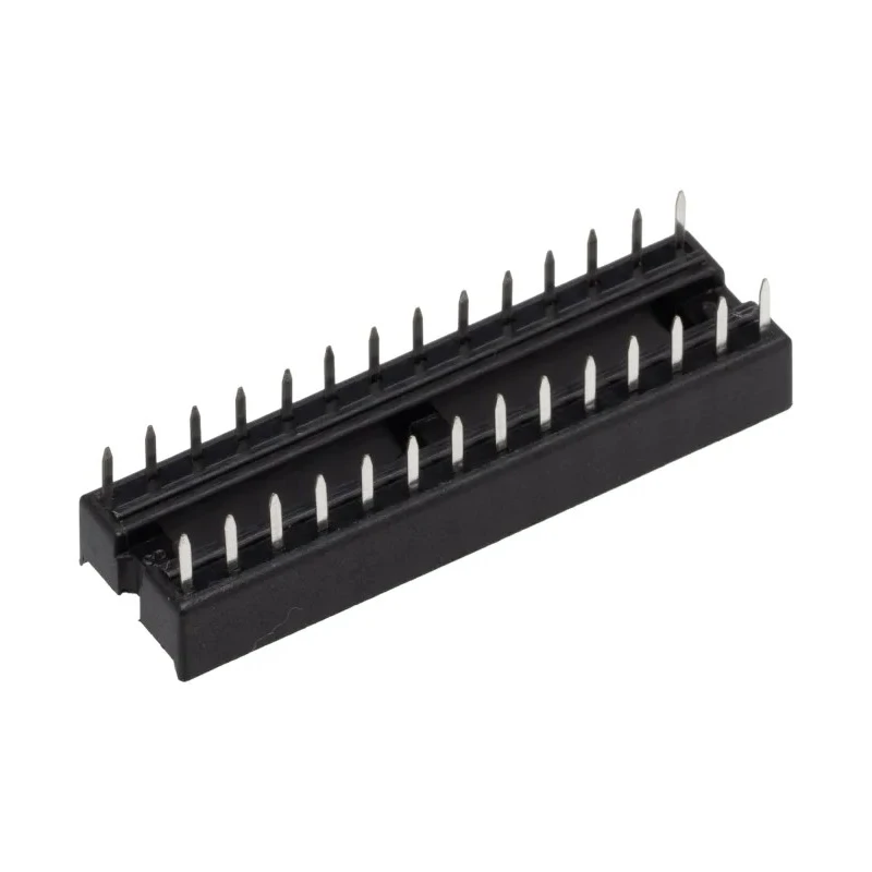 Winslow 2.54 mm Pitch Vertical 28 Way Through Hole Stamped Pin Open Frame DIL Socket 10A W3128/3TRC