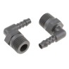 RS PRO Nylon Hose Connector 8 mm ID Male BSP Threaded 1/2 in Elbow Connector 795-275