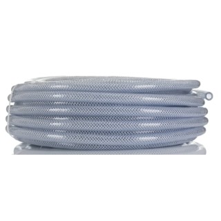 RS PRO Multi-Purpose Reinforced PVC Hose Pipe 25 m Length, 15 bar Operating Pressure, Clear, 16mm OD, 10mm ID 797-394