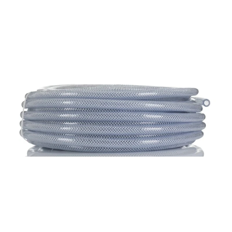 RS PRO Multi-Purpose Reinforced PVC Hose Pipe 25 m Length, 15 bar Operating Pressure, Clear, 16mm OD, 10mm ID 797-394