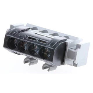 Legrand Distribution Block 4 Way 400V AC 80A Polycarbonate Housing Black 0 048 50
