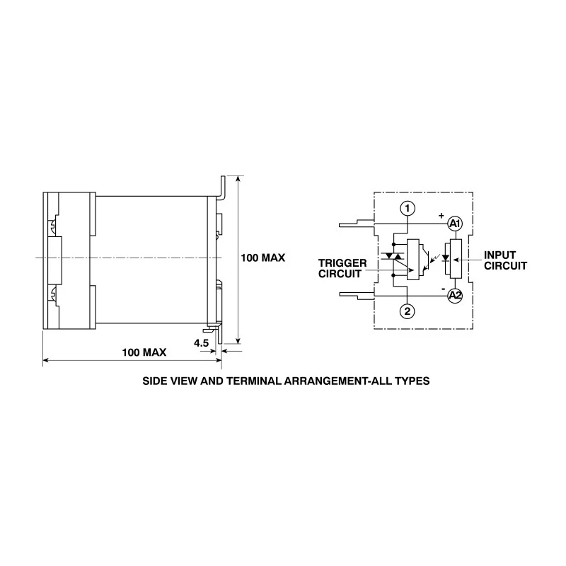 Omron Solid State Relay, DIN Rail Mount, 60A Load Current, 264V Maximum Load Voltage, Zero Cross Switching G3PA