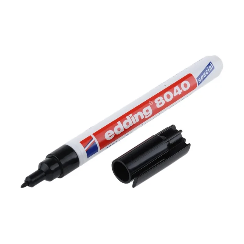 Edding Extra Fine Tip Black Marker Pen 1mm Permanent Waterproof Ink 8040-001