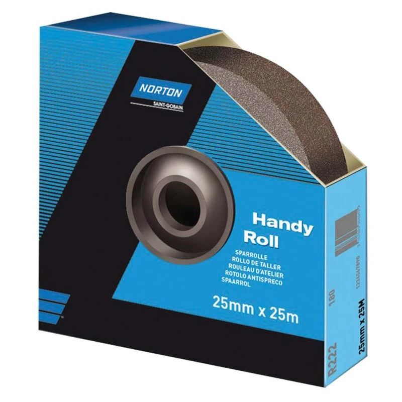Norton Power Sanding Abrasive Paper Aluminium Oxide 25m Length 38mm Width P100 Grit Fine Grade 63642531817