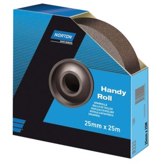 Norton Abrasive Paper P80 Grit Medium Grade Cloth Roll Aluminium Oxide 25 m x 38mm 63642531821