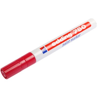 Edding Red 4 mm Paint Marker Pen for use with Wood, Glass, Plastic, Metal 750-002