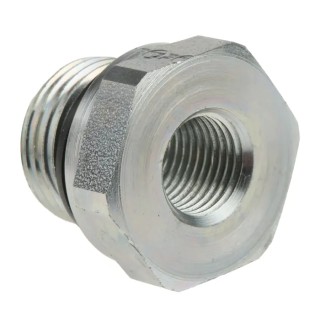 Parker Hydraulic Straight Threaded Reducer Male G Steel 0.5 in Hose ID RI1/2EDX1/4CF
