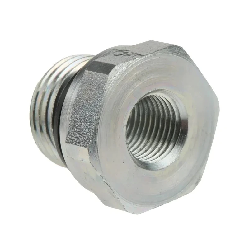 Parker Hydraulic Straight Threaded Reducer Male G Steel 0.5 in Hose ID RI1/2EDX1/4CF