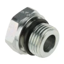 Parker Hydraulic Straight Threaded Reducer Male G Steel 0.5 in Hose ID RI1/2EDX1/4CF