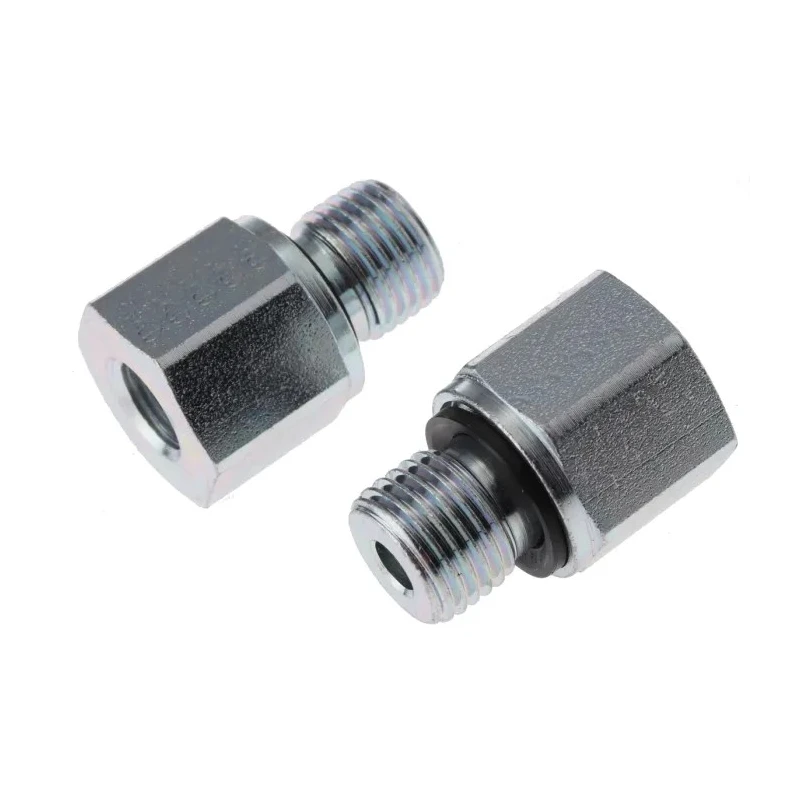Parker Hydraulic Straight Threaded Reducer Male G Steel Zinc Plated 0.25 in Hose ID RI1/4EDX1/8CF