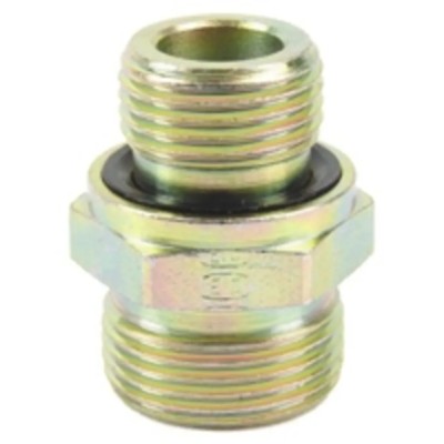 Parker Hydraulic Fitting Male G Thread 90°, Steel Zinc Plated 12 mm Hose ID GE12LR1/4EDCF