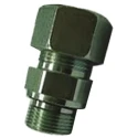 Parker Hydraulic Fitting Male G Thread 90°, Steel Zinc Plated 12 mm Hose ID GE12LR1/4EDCF