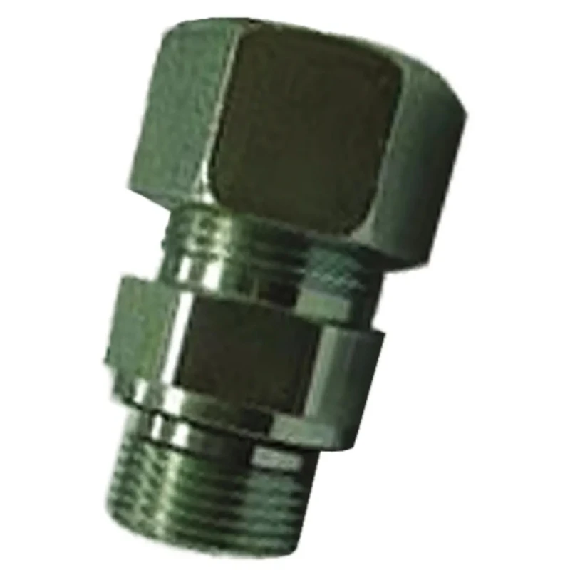 Parker Hydraulic Fitting Male G Thread 90°, Steel Zinc Plated 12 mm Hose ID GE12LR1/4EDCF