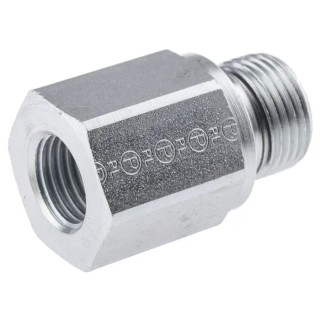 Parker Hydraulic Straight Threaded Reducer Male/Female BSPP Stainless Steel Steel 0.38 in Hose ID RI3/8EDX1/4CF