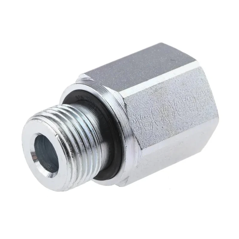 Parker Hydraulic Straight Threaded Reducer Male/Female BSPP Stainless Steel Steel 0.38 in Hose ID RI3/8EDX1/4CF