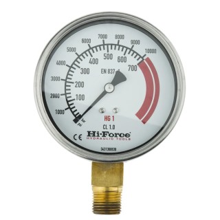Hi-Force 100 mm 1/2 in Pressure Gauge 700 bar HG1