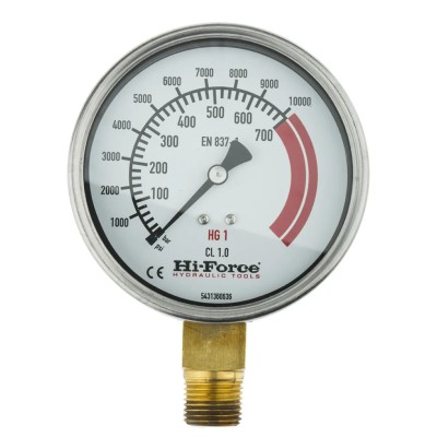 Hi-Force 100 mm 1/2 in Pressure Gauge 700 bar HG1