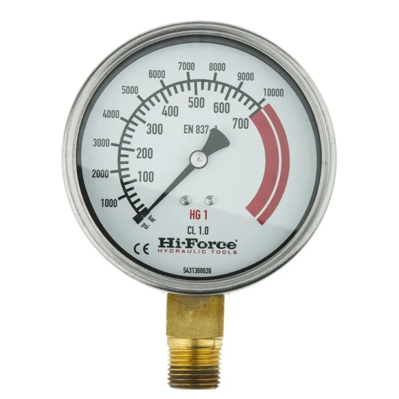 Hi-Force 100 mm 1/2 in Pressure Gauge 700 bar HG1