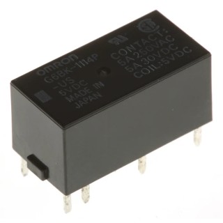 Omron Power Relay PCB Mount SPST 5V DC Coil 5A Switching Current G6BK-1114P-US DC5
