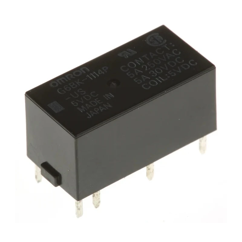Omron Power Relay PCB Mount SPST 5V DC Coil 5A Switching Current G6BK-1114P-US DC5