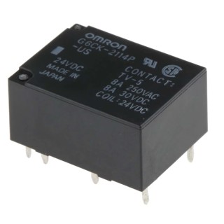 Omron Miniature PCB Power Relay 24V DC Coil 8A Switching Current SPDT G6CK-2114P-US DC24