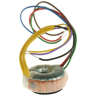 Nuvotem Talema 230 V ac 2 x 12 V ac Toroidal Transformer 2 Output 1.6 VA VDE0551 Class II EN60065 Class II 60002