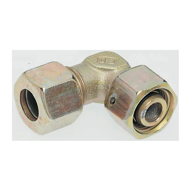 Parker Hydraulic Fitting 90° Elbow Steel Zinc Finish 8 mm Hose ID EW08LCF