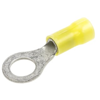 RS PRO PLASTI-GRIP Insulated Ring Terminal 7.94 mm Stud Size 12 AWG 10 AWG Wire Size Yellow 34856