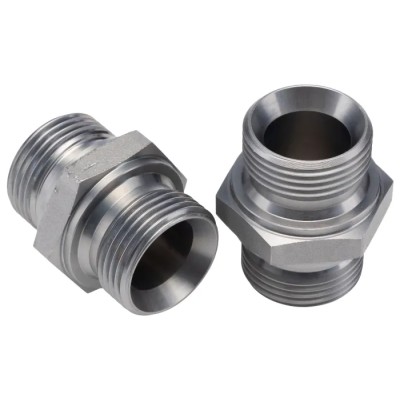 Parker Hydraulic Straight Threaded Adapter G 60°, Steel Zinc Finish, 1 in Hose ID 16HMK4S