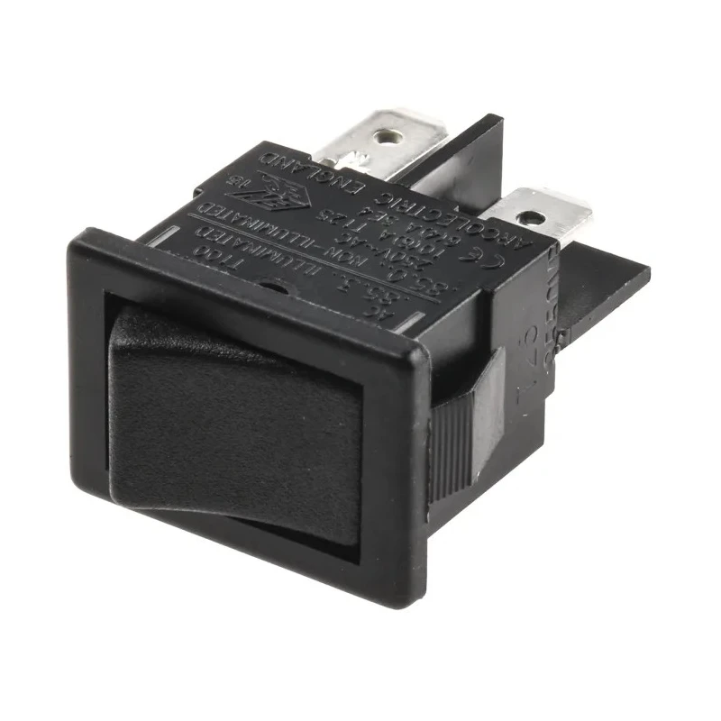 Arcolectric (Bulgin) Ltd DPST On-Off On-Off Rocker Switch Panel 10A 250V AC Aluminum Housing H8550VBAAA