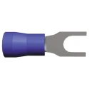 TE Connectivity Insulated Fork Terminal, 16 AWG to 14 AWG, 4.17 mm Stud Size, Blue 165012