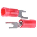 TE Connectivity PLASTI-GRIP Insulated Fork Terminal 22 AWG to 16 AWG 3 mm Stud Size Red 165004