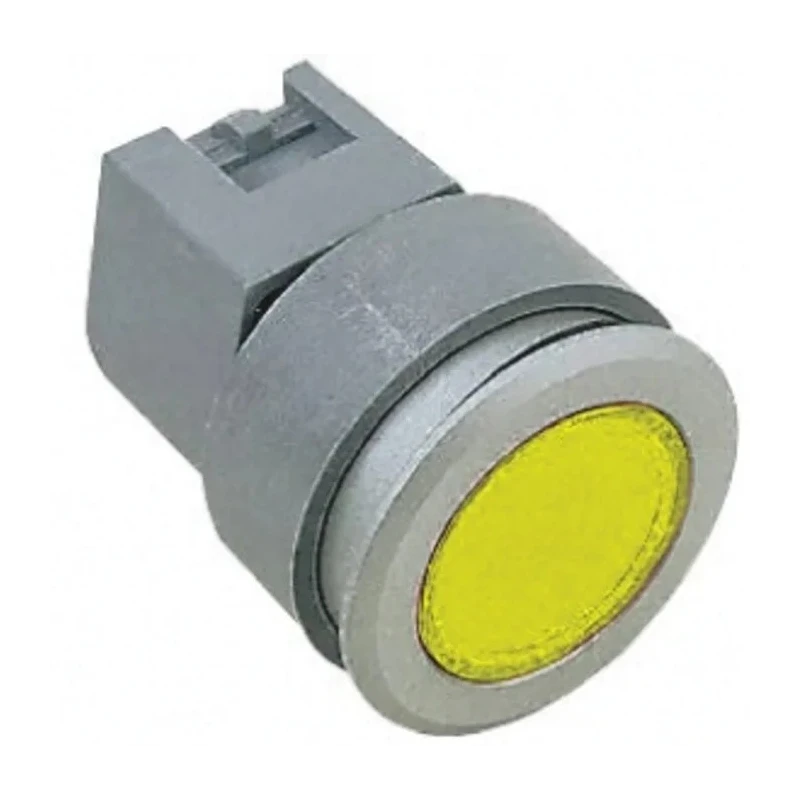 EAO 04 Series Yellow Momentary Push Button Head, 30.5 mm Cutout, Flush Plastic, IP65 704.042.418