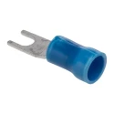 TE Connectivity PLASTI-GRIP Insulated Fork Terminal 16 AWG to 14 AWG Vinyl Insulation Blue 3.02 mm Stud Size 132528-1