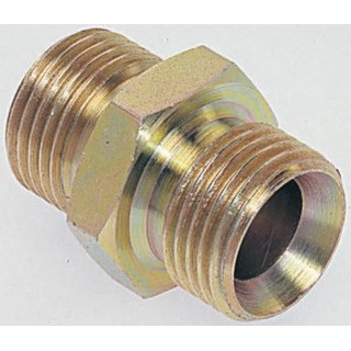 Parker Hydraulic Straight Threaded Adapter Male G 60°, Steel Zinc Plated 0.75 in Hose ID 16-12HMK4S